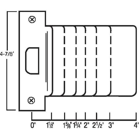 Don-Jo 4-7/8" ASA Strike with 4" Extended Lip EST104DU